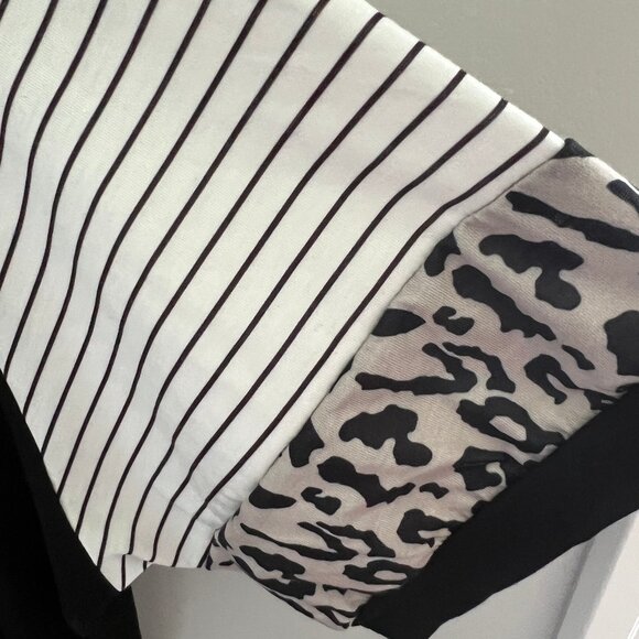 Ladies Animal Print/Striped Tee, Size XL - Picture 3 of 4